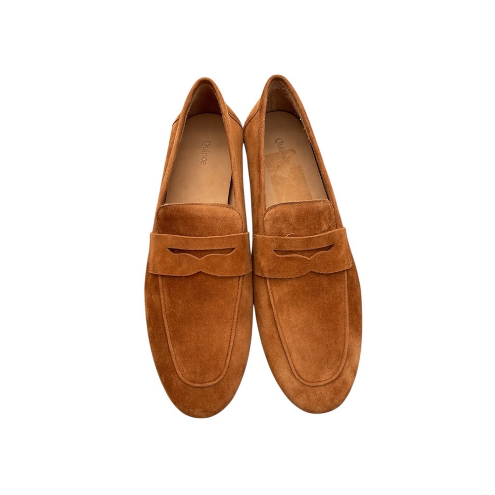 Quince Italian Suede Penny Loafer Cognac brown Size 9 W - Picture 8 of 12